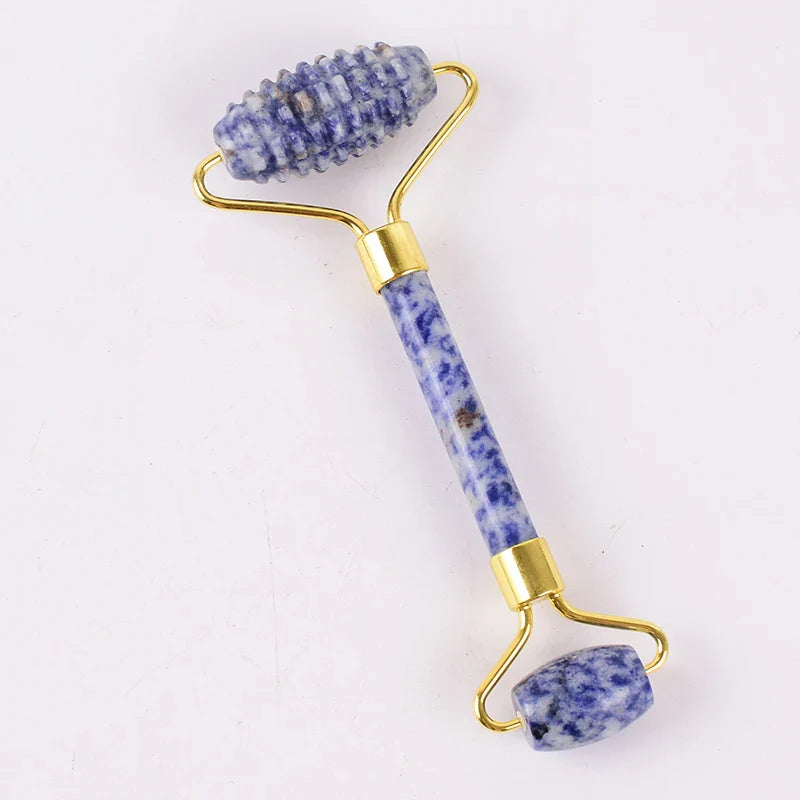 Sawtooth Jade Roller Rose Quartz Gua Sha Face Massager