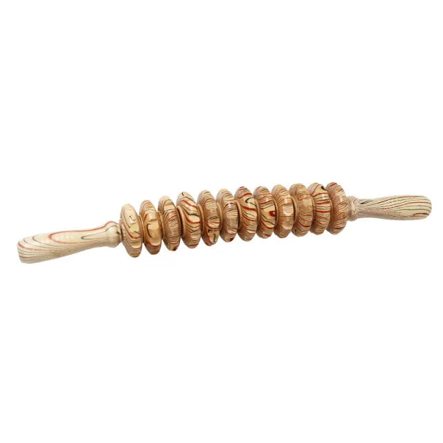 Wooden Roller Massager AL-MG-01 – 12 Wheel Relief Tool