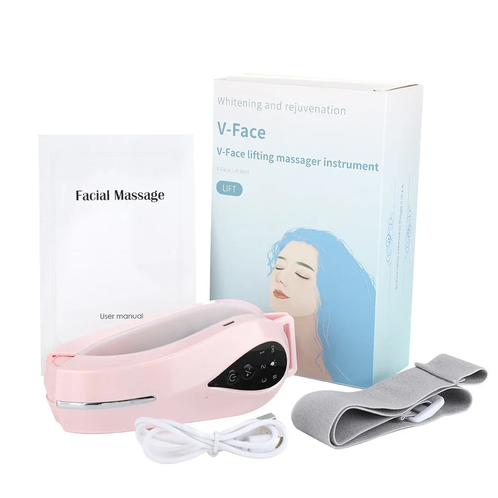 Face Lifting EMS Massager With LED Photon Therapy For VLine