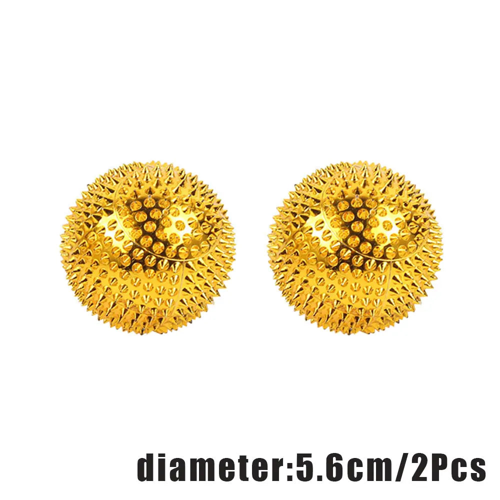 2pc Hand Magnetic Spiky Massage Ball Palm Acupressure