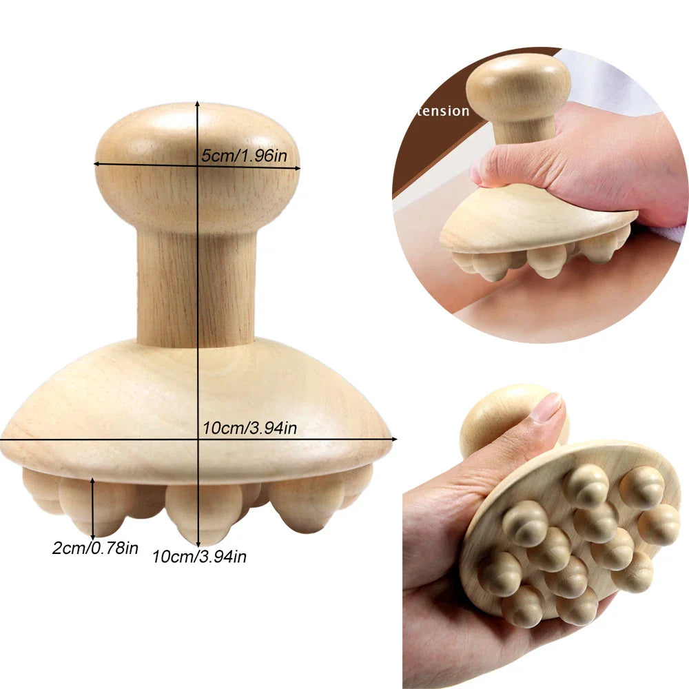 Wood Therapy Mushroom Massage Tool – Natural Anti-Cellulite Solution