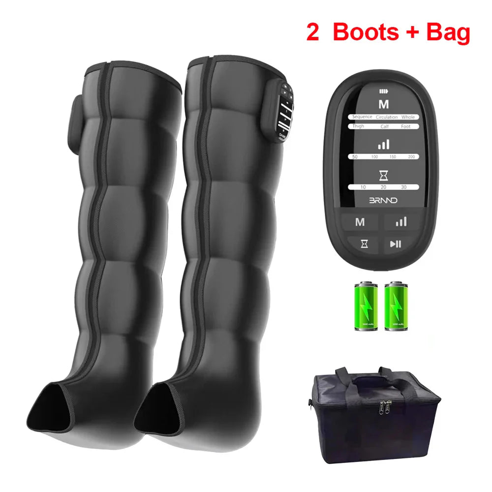Air Compression Leg Massage Boots – Rechargeable Battery