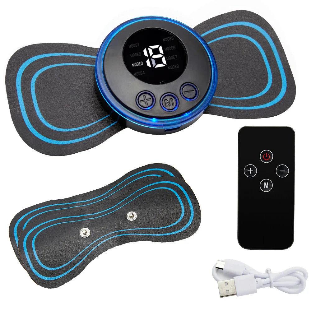 EMS Electric Pulse Neck Massager Cervical Massage Patch Back Sticker Muscle Stimulator Portable Relief Pain Relax Massageador
