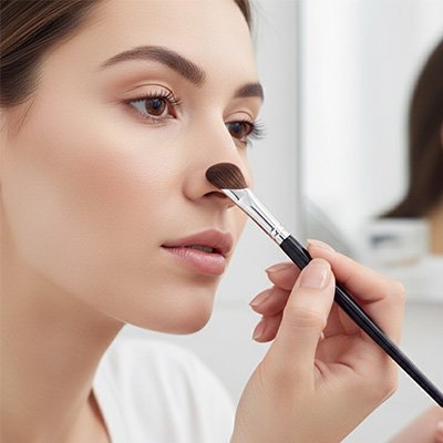 Pinceau Maquillage Professionnel en Poils Synthétiques