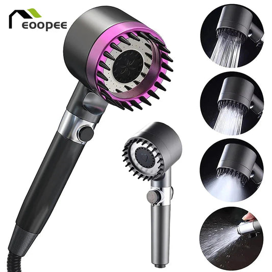 4 Modes Showerhead High Pressure Shower Head With Water