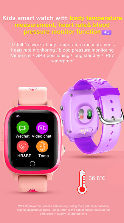 4G Kids GPS Smartwatch Phone - Pink