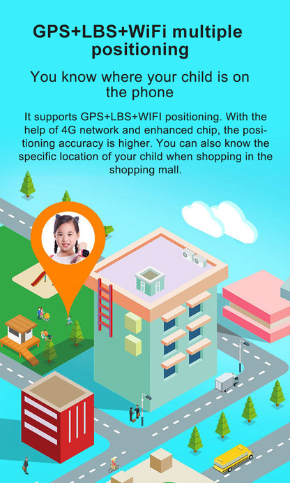 4G Kids GPS Smartwatch Phone - Pink