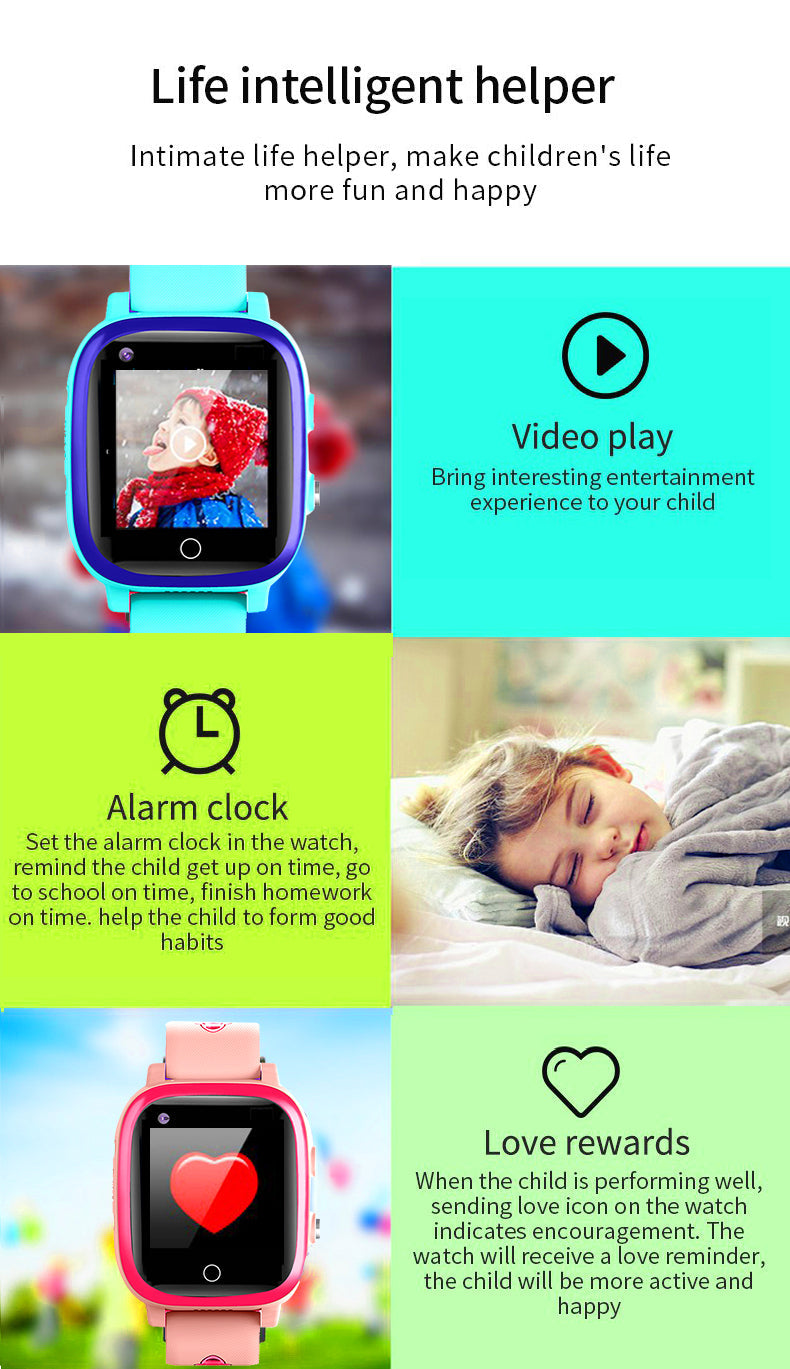 4G Kids GPS Smartwatch Phone - Pink