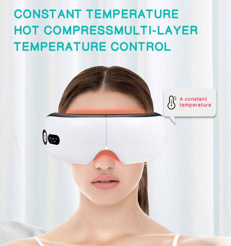 🟢 Eye Care Massage Instrument Foldable Electric Smart Eye Massager With Heat Compression