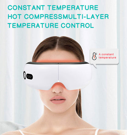 🟢 Eye Care Massage Instrument Foldable Electric Smart Eye Massager With Heat Compression