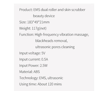 Ultrasonic EMS Facial Skin Scrubber