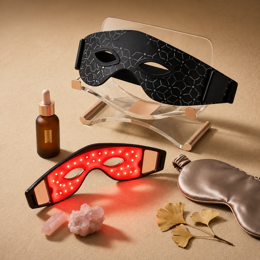 Norya Red Light Eye Mask for Dark Circles & Eye Bags – LED Anti-Aging Therapy Device
