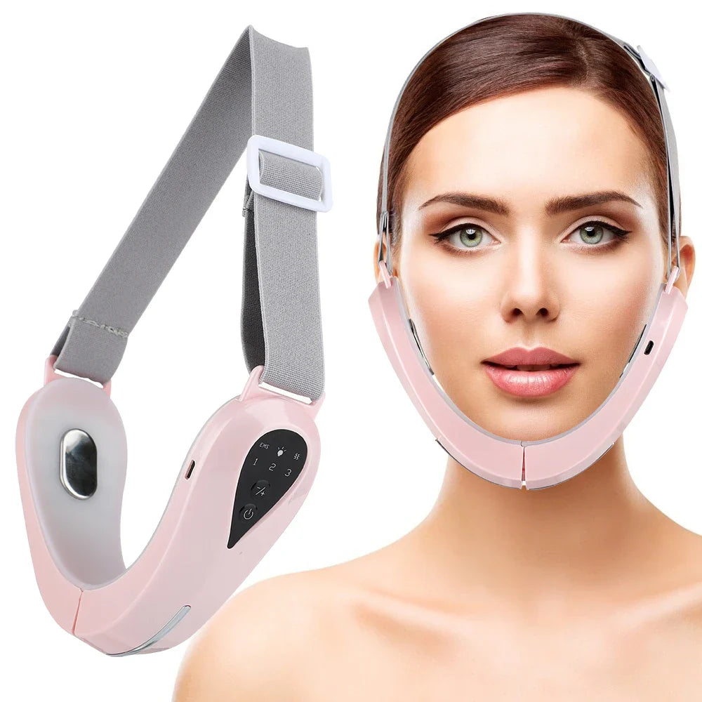 Face Lifting EMS Massager With LED Photon Therapy For VLine