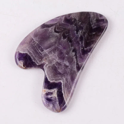Amethyst Sawtooth Face Roller Natural Stone Crystal Massage