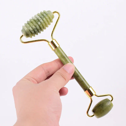 Sawtooth Jade Roller Rose Quartz Gua Sha Face Massager