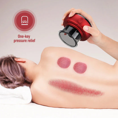 Electric Cupping Massage Device with Guasha, LCD, Heating
