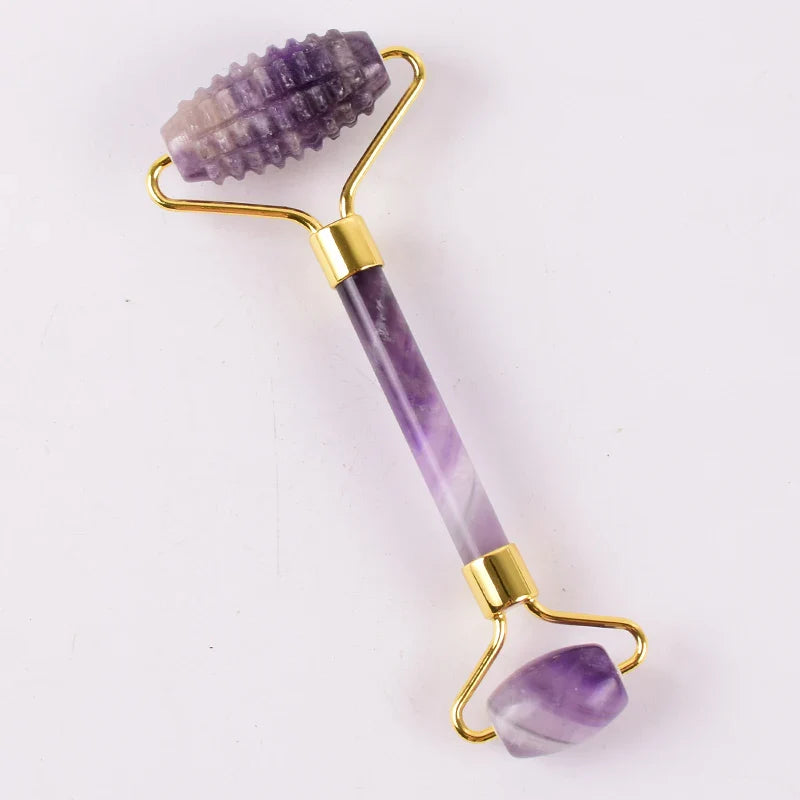 Sawtooth Jade Roller Rose Quartz Gua Sha Face Massager