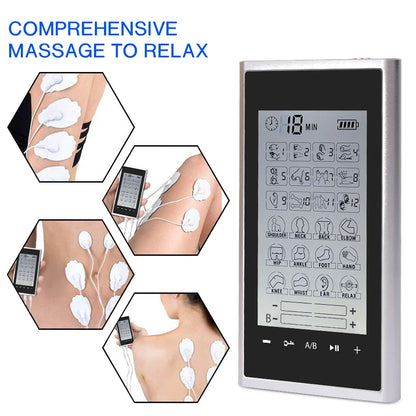 4-Channel EMS Muscle Stimulator with 24 Modes, Body Massager Pads