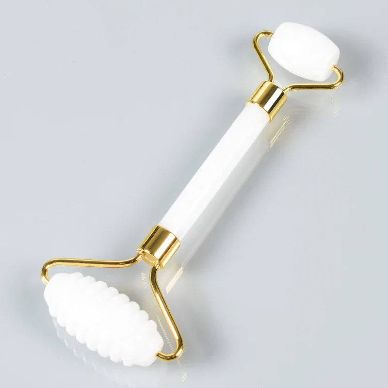 Sawtooth Jade Roller Rose Quartz Gua Sha Face Massager