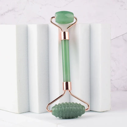 Sawtooth Jade Roller Rose Quartz Gua Sha Face Massager