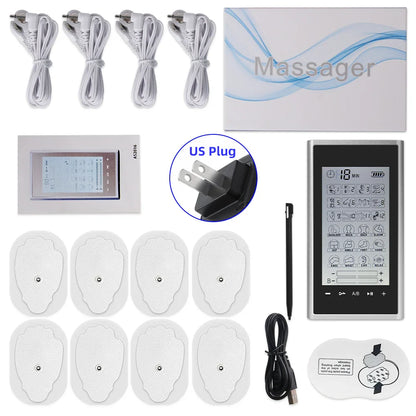4-Channel EMS Muscle Stimulator with 24 Modes, Body Massager Pads