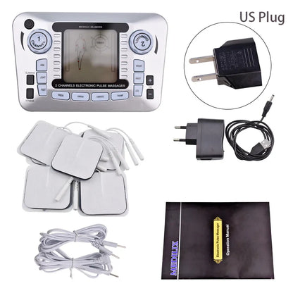 Electronic Pulse Massager Tens EMS Machine for Pain Relief, Muscle Stimulator