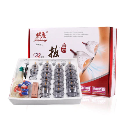 32pcs Massage Vacuum Cupping Therapy Set – Strong Suction