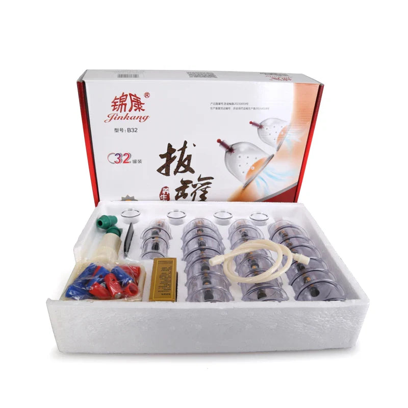32pcs Massage Vacuum Cupping Therapy Set – Strong Suction