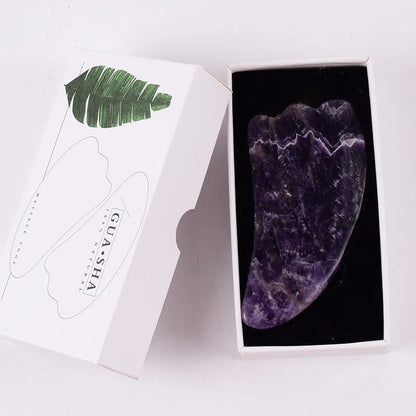 Amethyst Sawtooth Face Roller Natural Stone Crystal Massage