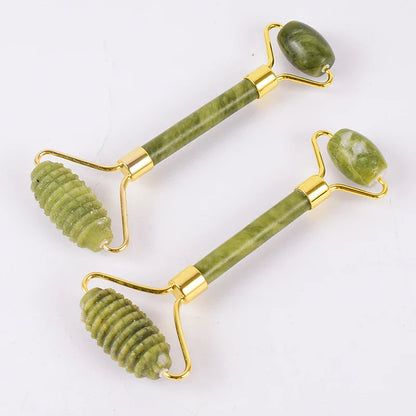 Sawtooth Jade Roller Rose Quartz Gua Sha Face Massager