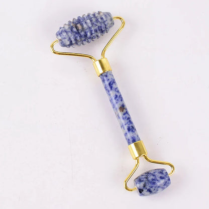 Sawtooth Jade Roller Rose Quartz Gua Sha Face Massager