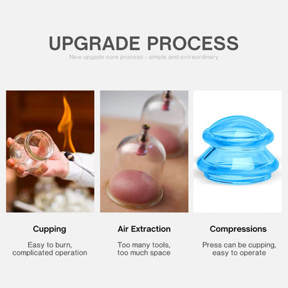 Silicone Massage Cups – Vacuum Cupping Therapy Deep Tissue