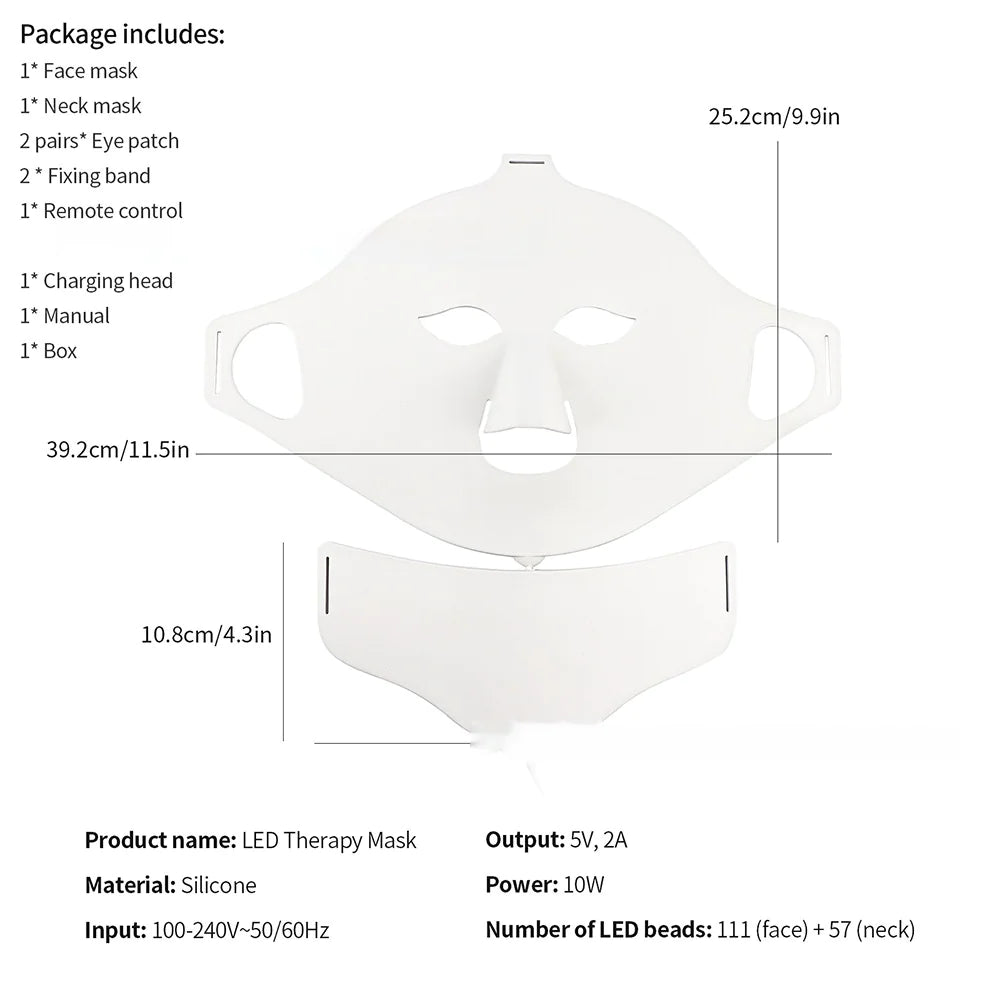 7-Color LED Silicone Face Mask