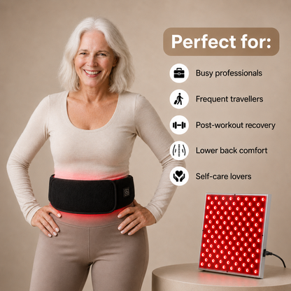 Red Light Therapy Panel & Belt for Body & Face – LED Light Therapy Device for Pain Relief, Muscle Recovery, Skin Rejuvenation & Anti Aging Treatment