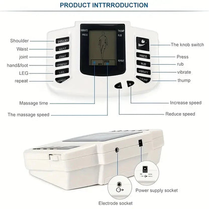Electrostimulator Physiotherapy TENS EMS Massager with 12 Modes for Body