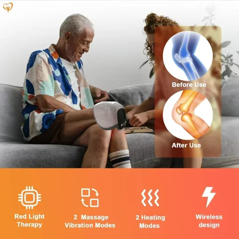Electric Heating Knee Massager With Air Compression Therapy