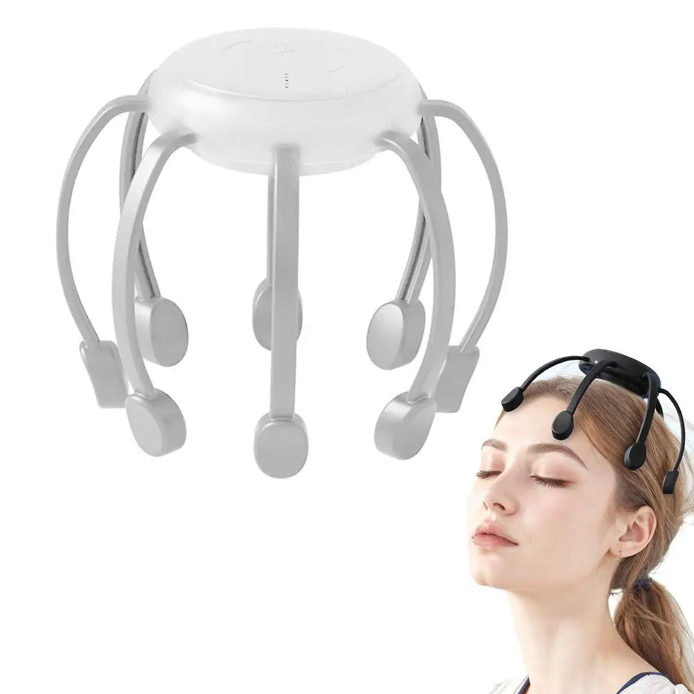 Electric Head Massager With 8-Claw Octopus Design, Portable Therapy Device