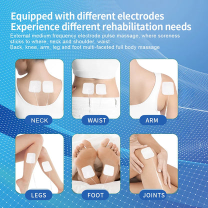 EMS TENS Muscle Stimulator Massager with 30 Levels and 50 Pads