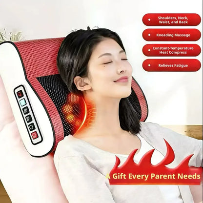 4D Kneading Neck Massage Pillow with Heating for Neck