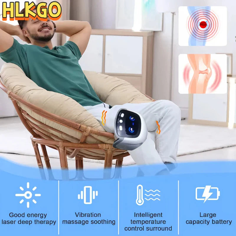 Knee Pain Relief Massager Laser Heating Wireless Therapy