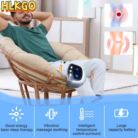 Knee Pain Relief Massager Laser Heating Wireless Therapy