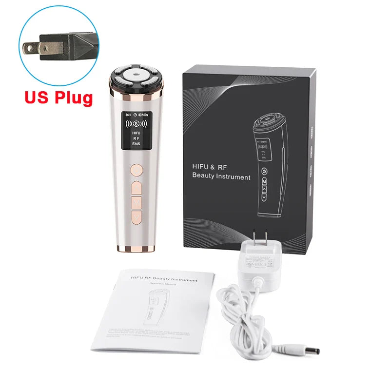 Hifu Face Lifting Machine RF High Frequency Anti-Aging EMS Microcurrent Massager