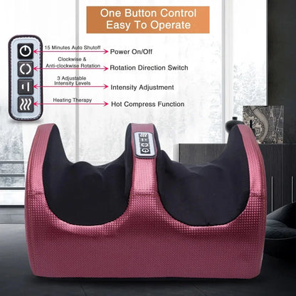 Smart Electric Heated Foot Massager – Deep Tissue Kneading
