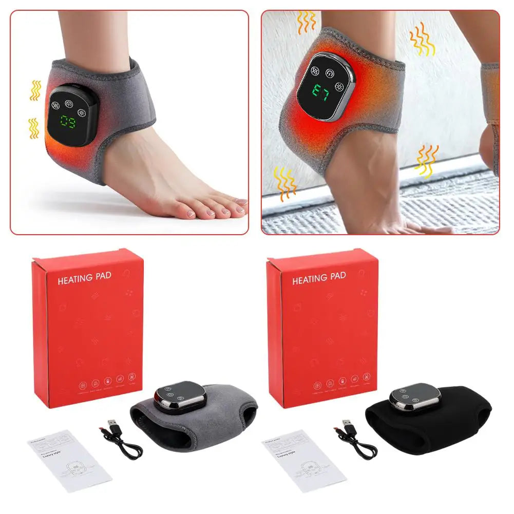 Electric Foot Massager with Heat and Ankle Wrap for Plantar Fasciitis
