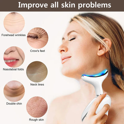 EMS Facial Massager with Microcurrent and Red Light Therapy for Skin Tightening