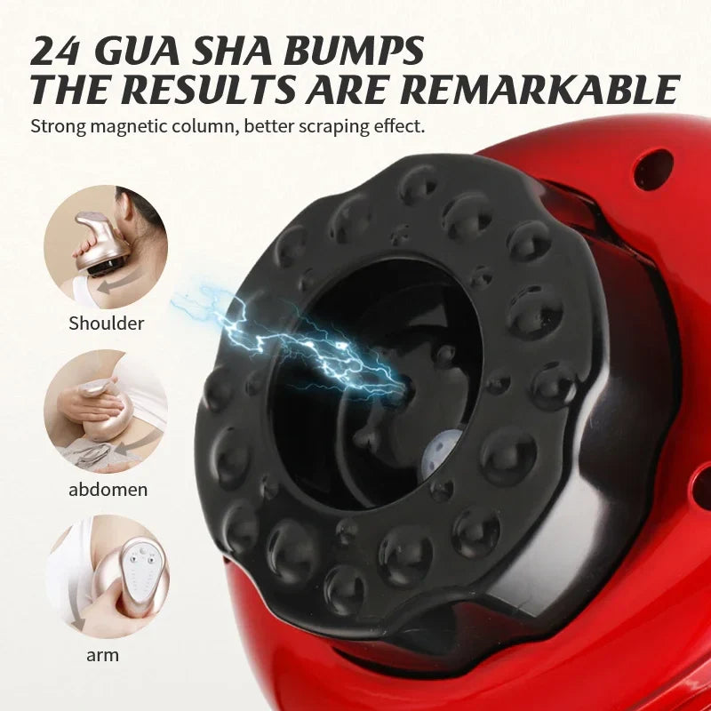 Electric Scraping Cupping Massage Device With Vacuum Cup