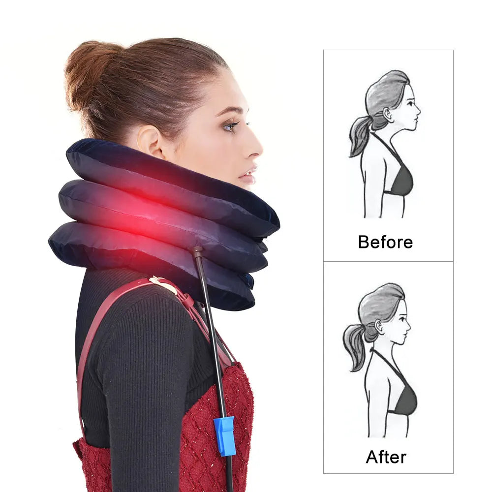 Inflatable Neck Traction Pillow Device