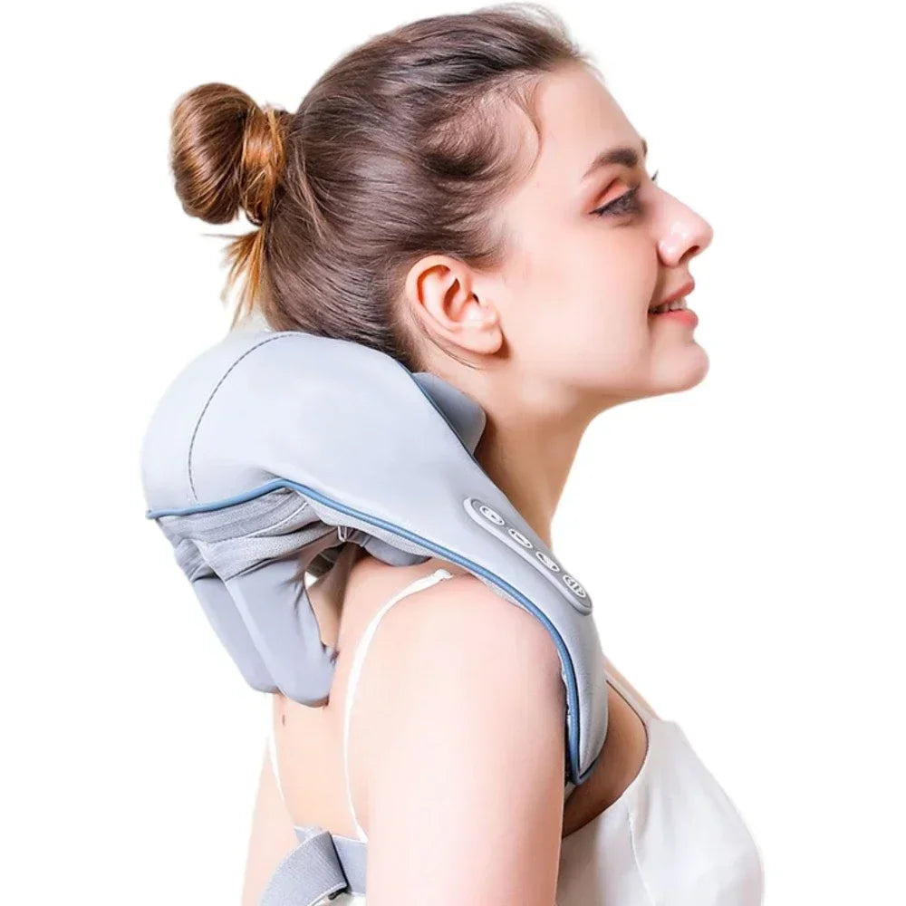 P100 – Heated Shiatsu Neck Massage Wrap With Heat Therapy
