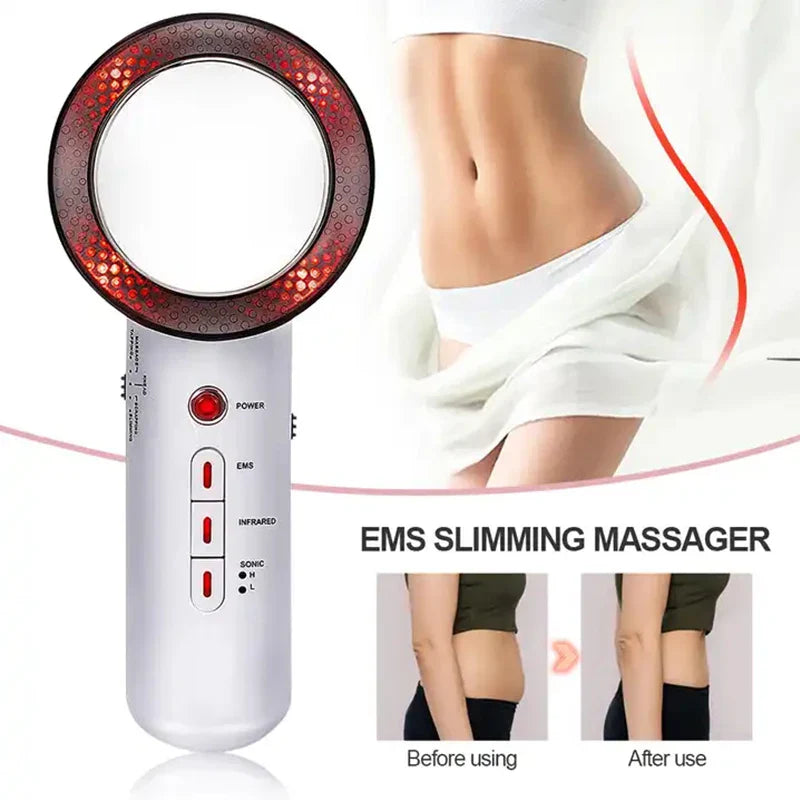 EMS Ultrasonic Body Slimming Massager with Infrared and Galvanic Cavitation