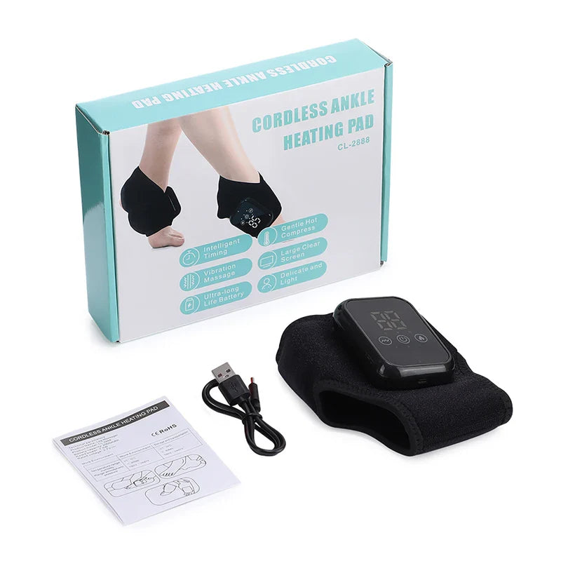 2PCS Foot Ankle Massager Hot Compress – Rechargeable Heat